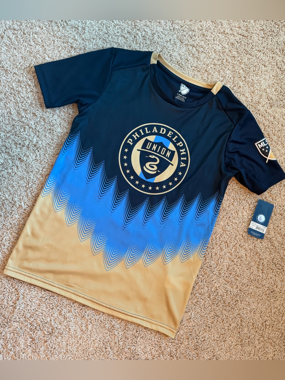 NWT MLS Philadelphia Union Kids Jersey - size large 10/12